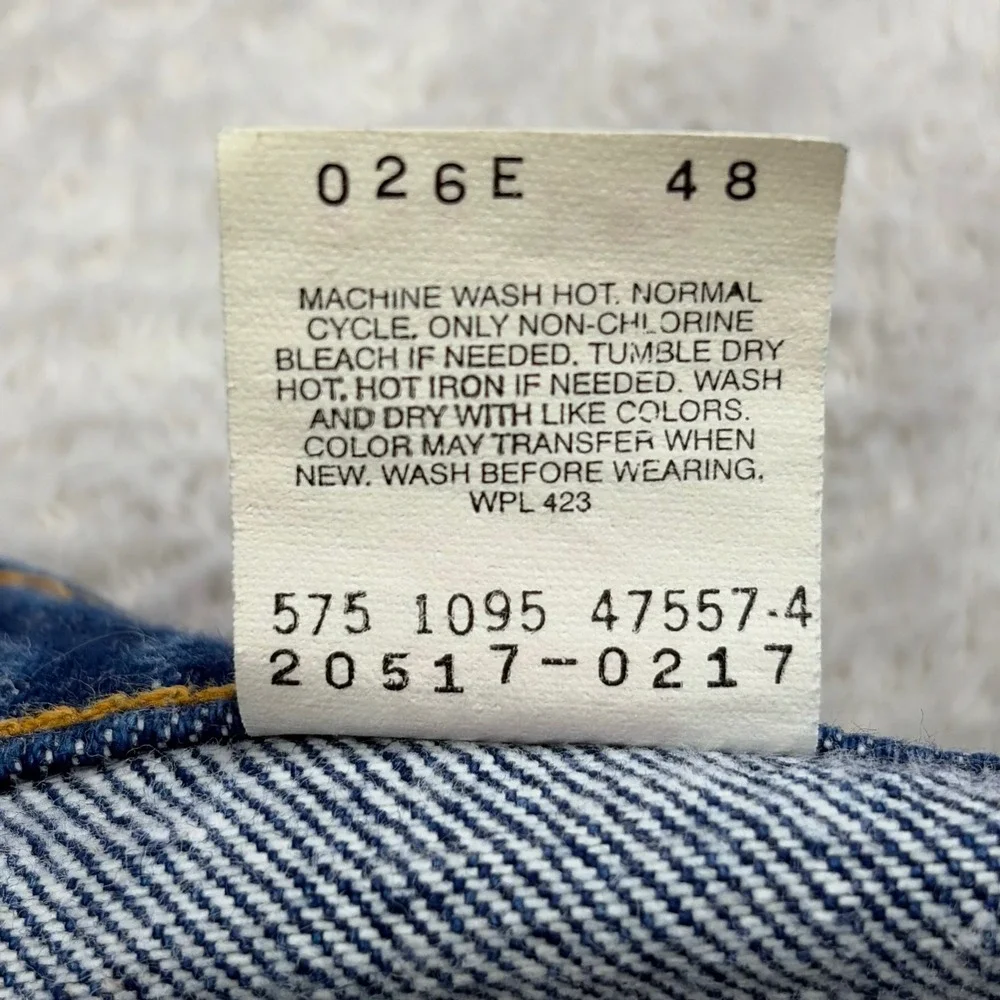 Vintage Levi's 517 Jeans Mens 35x34 (Fits 34x34) Blue Bootcut Orange Tab 90s USA
